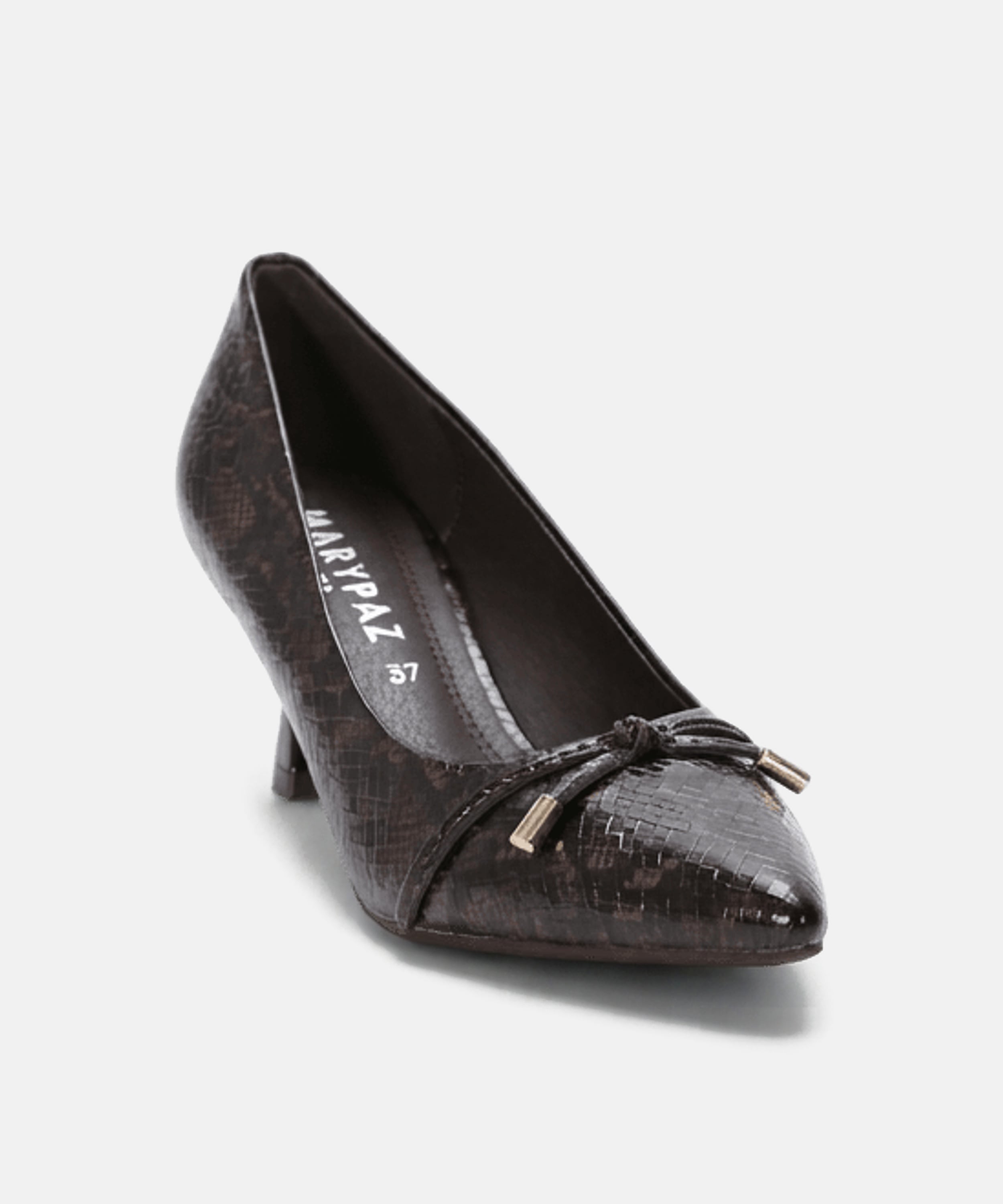 Zapato tac&oacute;n fino lazo image number null